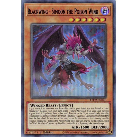 Image for Blackwing - Simoon the Poison Wind (Purple) (LDS2-EN040) (LDS2) - YuGiOh