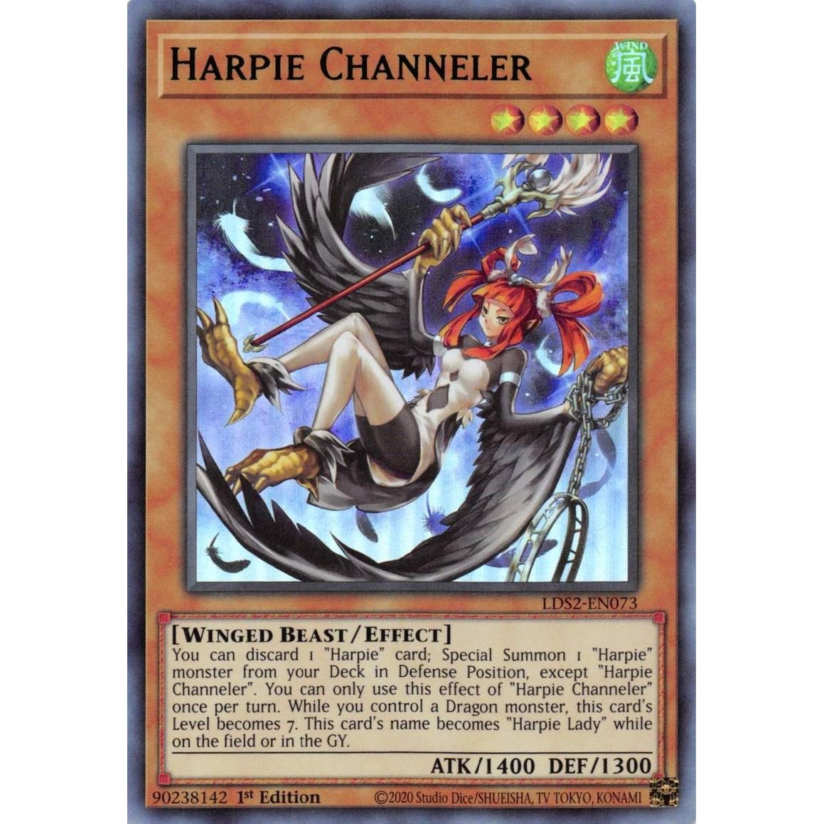 Image for Harpie Channeler (Green) (LDS2-EN073) (LDS2) - YuGiOh