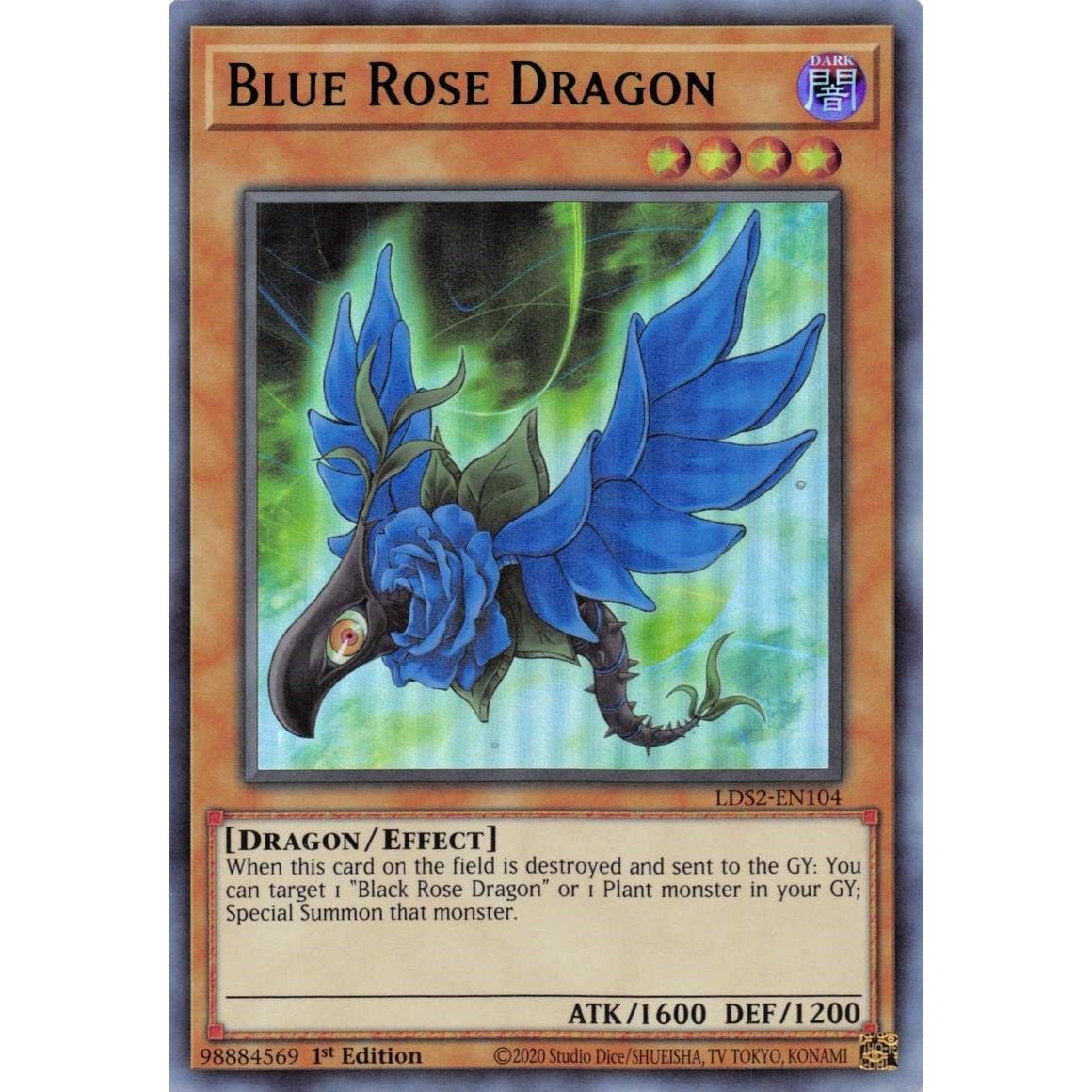 Image for Blue Rose Dragon (Blue) (LDS2-EN104) (LDS2) - YuGiOh