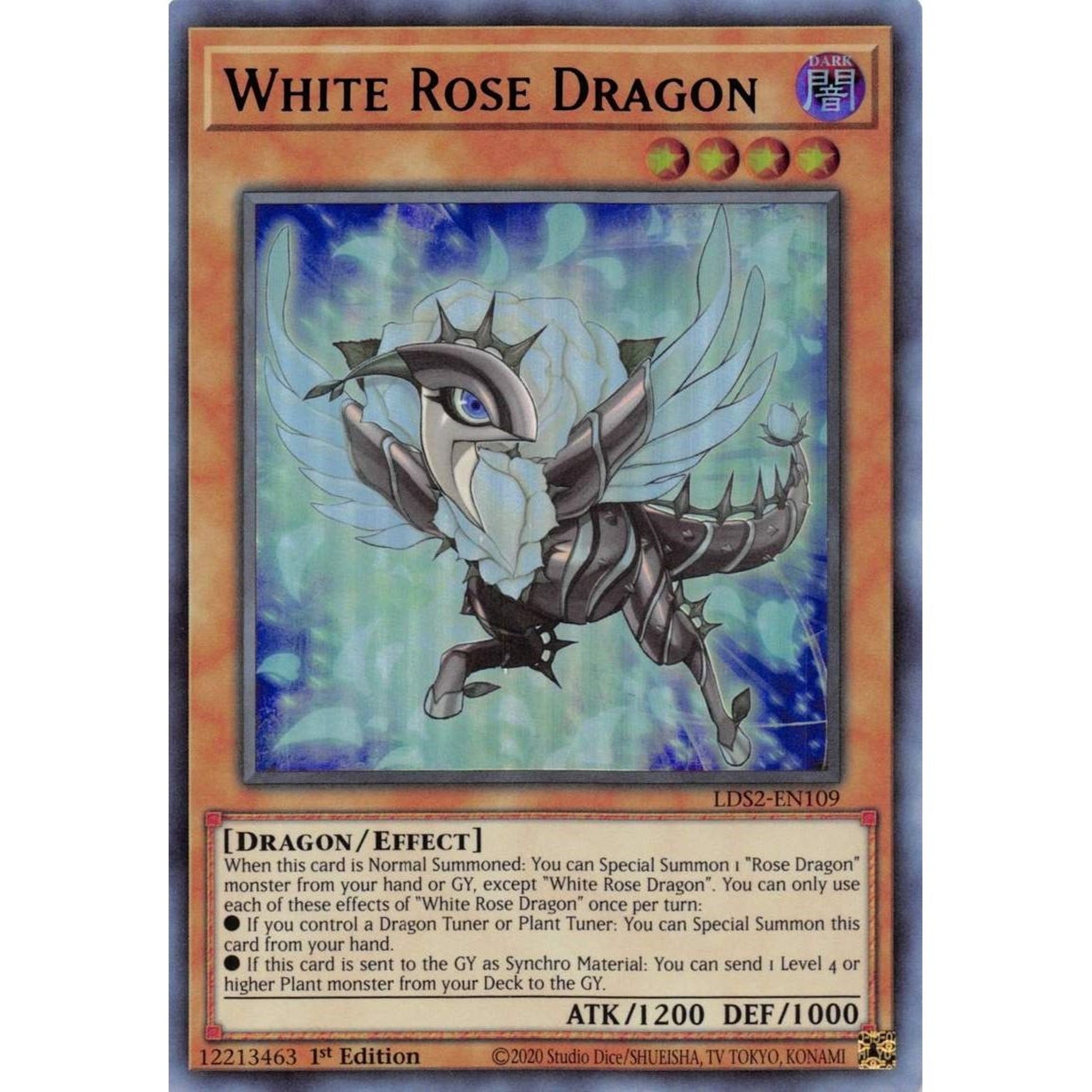 Image for White Rose Dragon (Blue) (LDS2-EN109) (LDS2) - YuGiOh