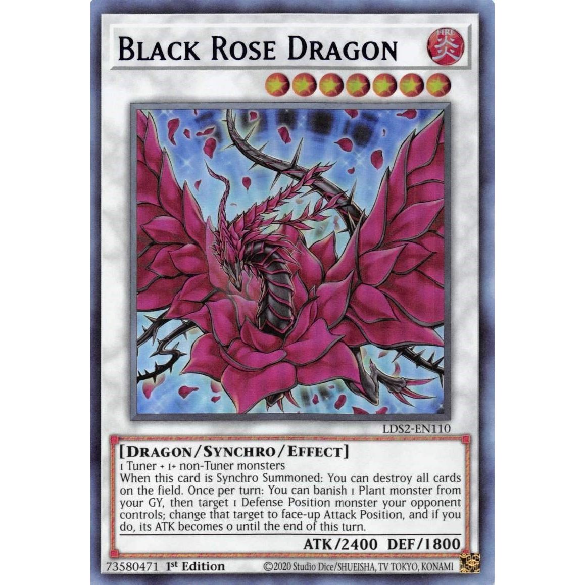 Image for Black Rose Dragon (Blue) (LDS2-EN110) (LDS2) - YuGiOh