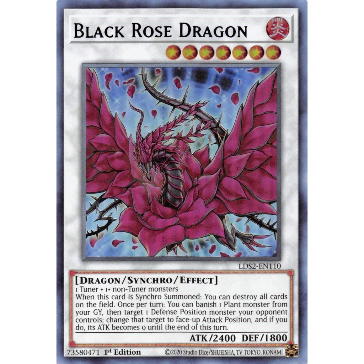 Image for Black Rose Dragon (Purple) (LDS2-EN110) (LDS2) - YuGiOh