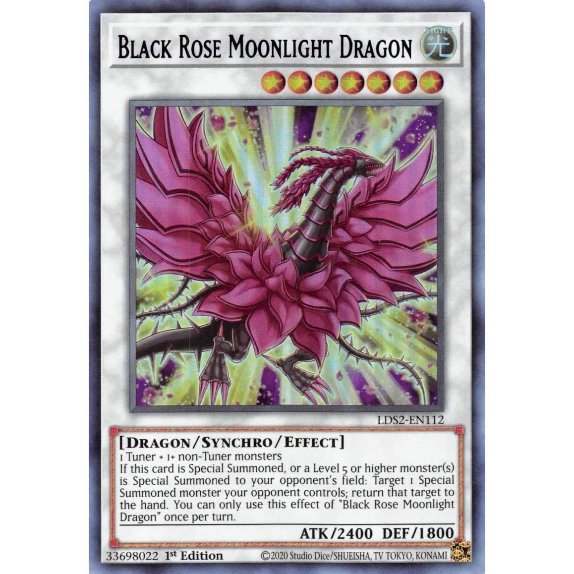 Image for Black Rose Moonlight Dragon (Purple) (LDS2-EN112) (LDS2) - YuGiOh