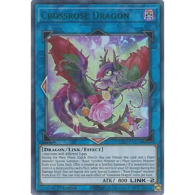 Image for Crossrose Dragon (Green) (LDS2-EN114) (LDS2) - YuGiOh