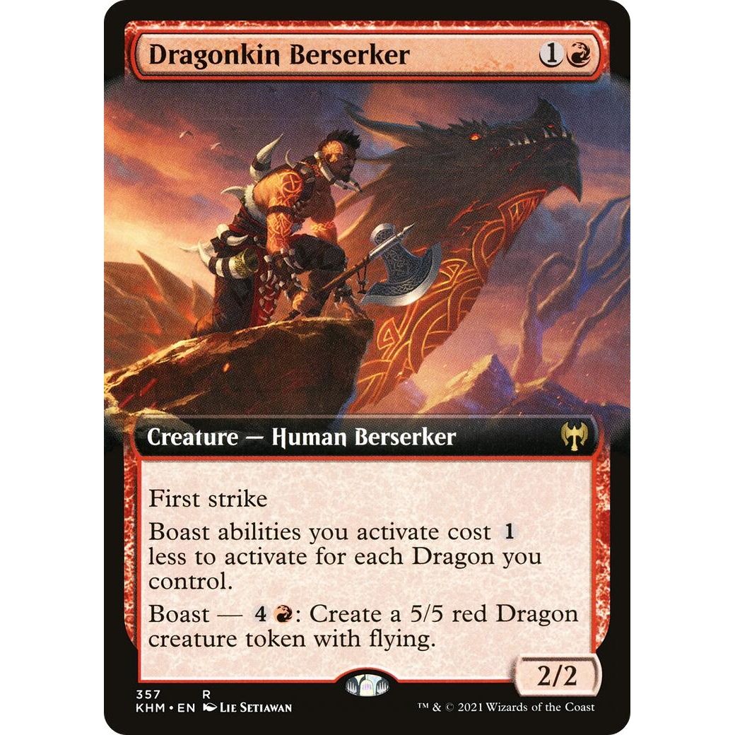 Image for Dragonkin Berserker (Extended Art) (357) (KHM) - Magic: The Gathering