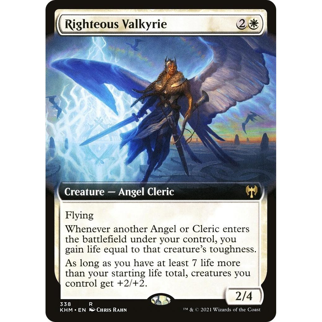 Image for Righteous Valkyrie (Extended Art) (338) (KHM) - Magic: The Gathering
