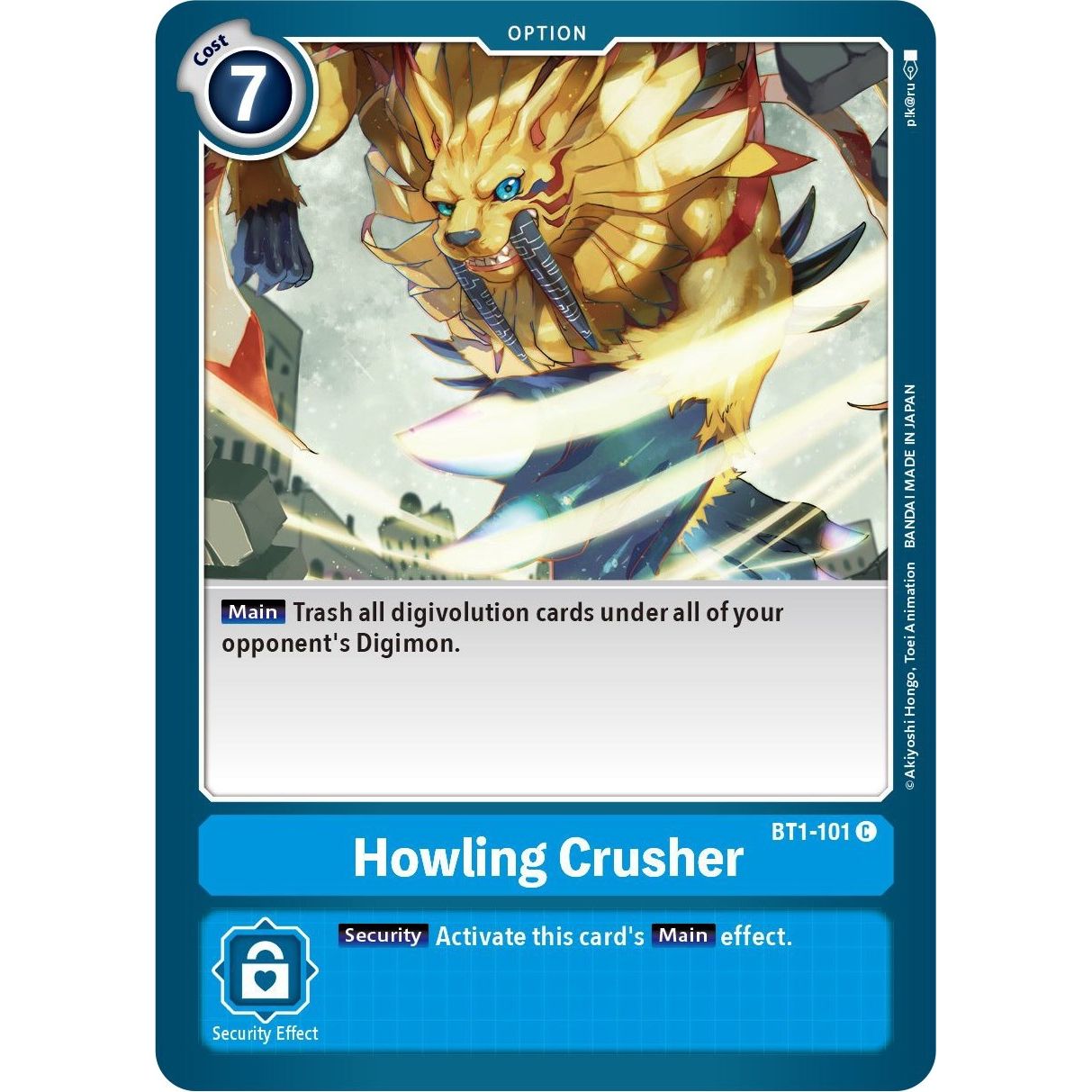 Image for Howling Crusher (BT1-101 C) (BT01-03A) - Digimon Card Game
