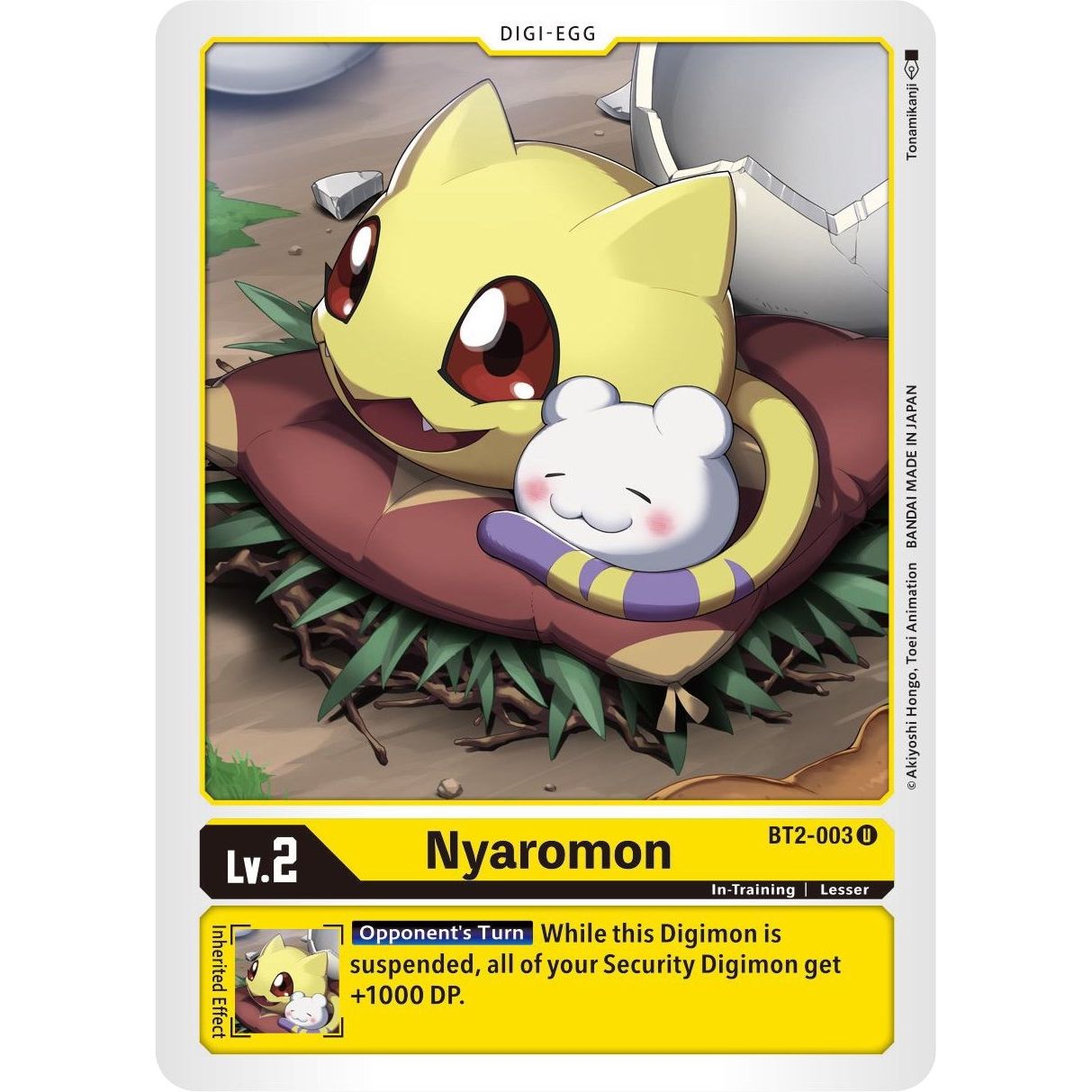 Image for Nyaromon (BT2-003 U) (BT01-03B) - Digimon Card Game