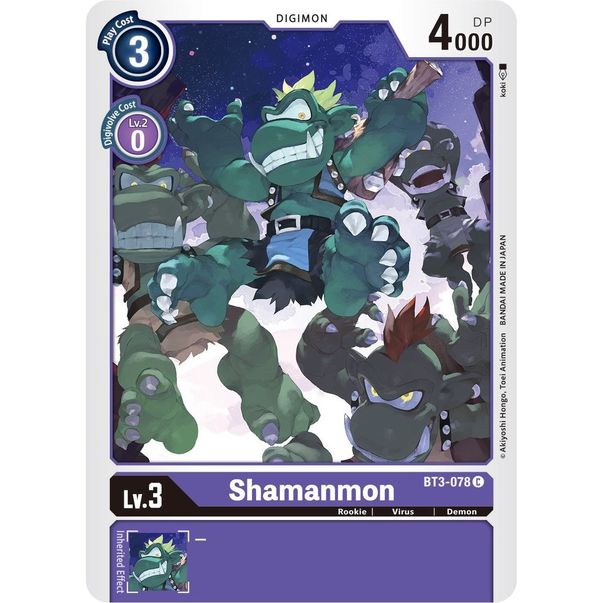 Image for Shamanmon (BT3-078 C) (BT01-03B) - Digimon Card Game