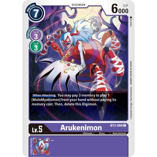 Image for Arukenimon (BT3-086 C) (BT01-03B) - Digimon Card Game