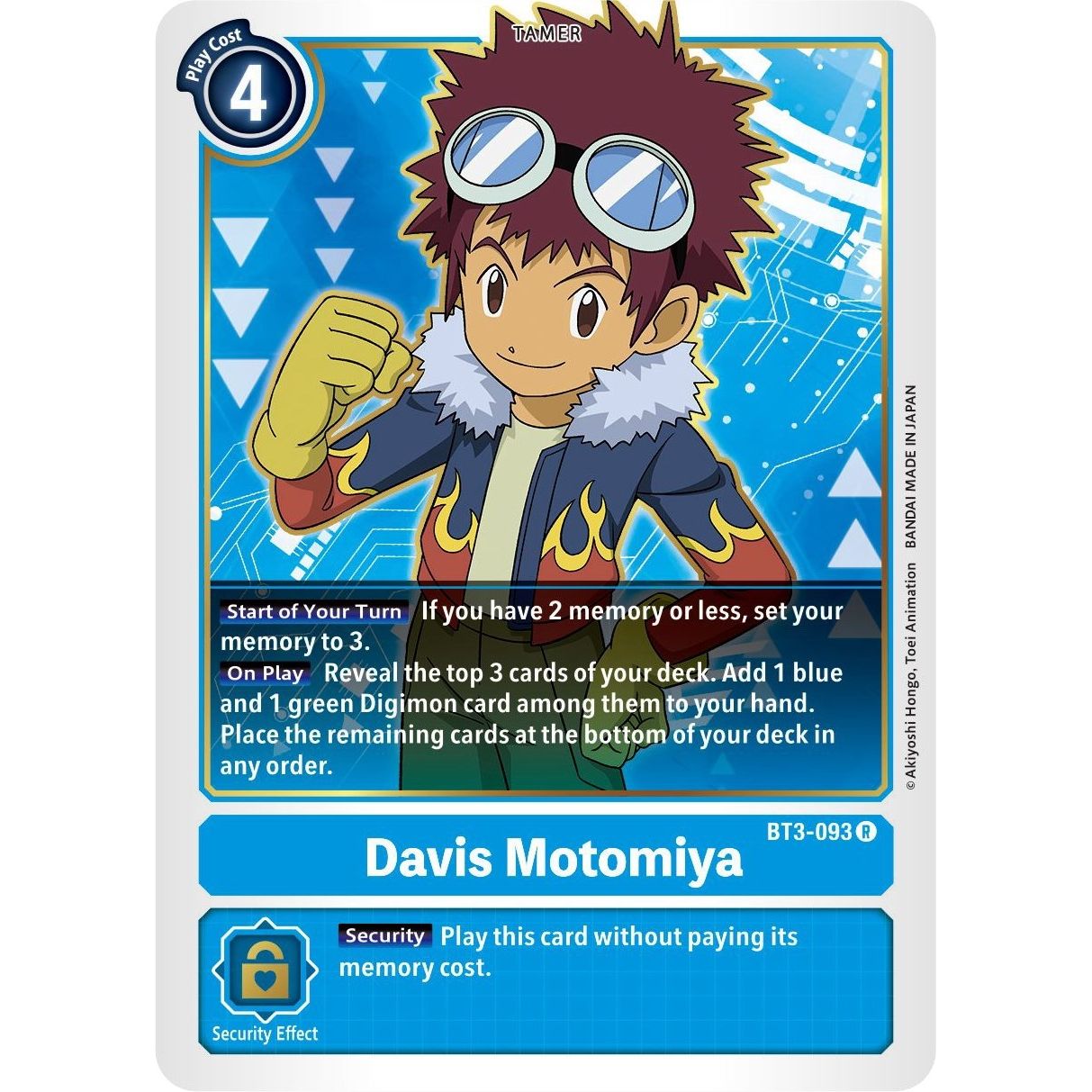 Image for Davis Motomiya (BT3-093 R) (BT01-03B) - Digimon Card Game