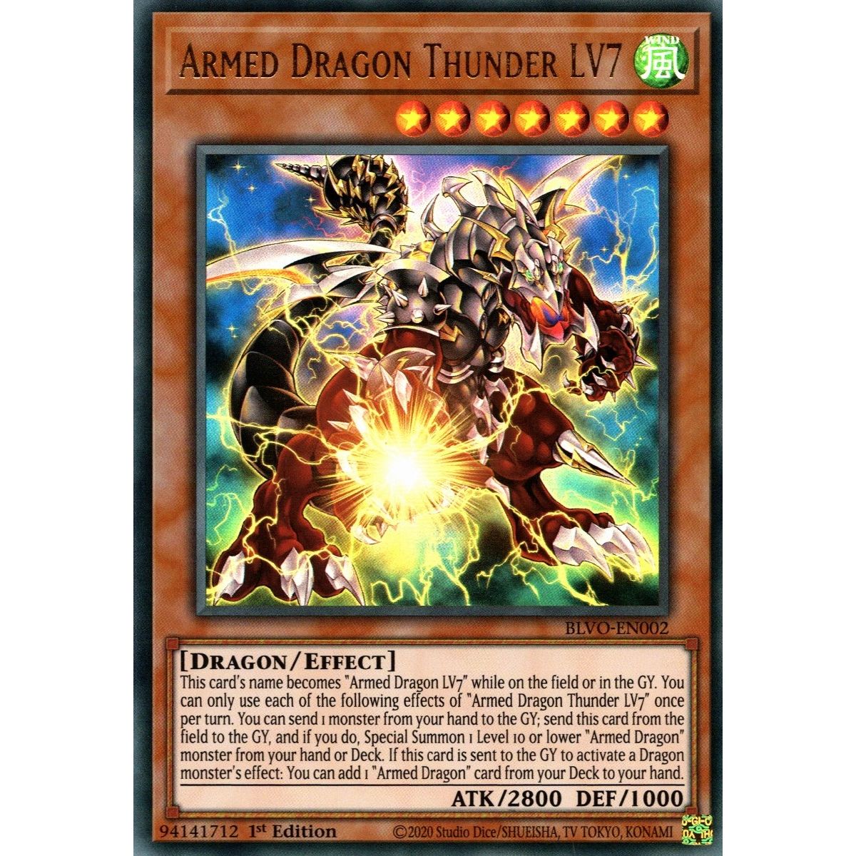 Image for Armed Dragon Thunder LV7 (BLVO-EN002) (BLVO) - YuGiOh