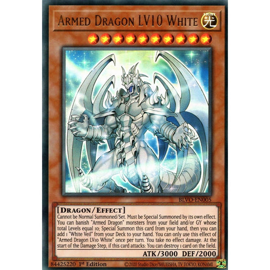 Image for Armed Dragon LV10 White (BLVO-EN005) (BLVO) - YuGiOh
