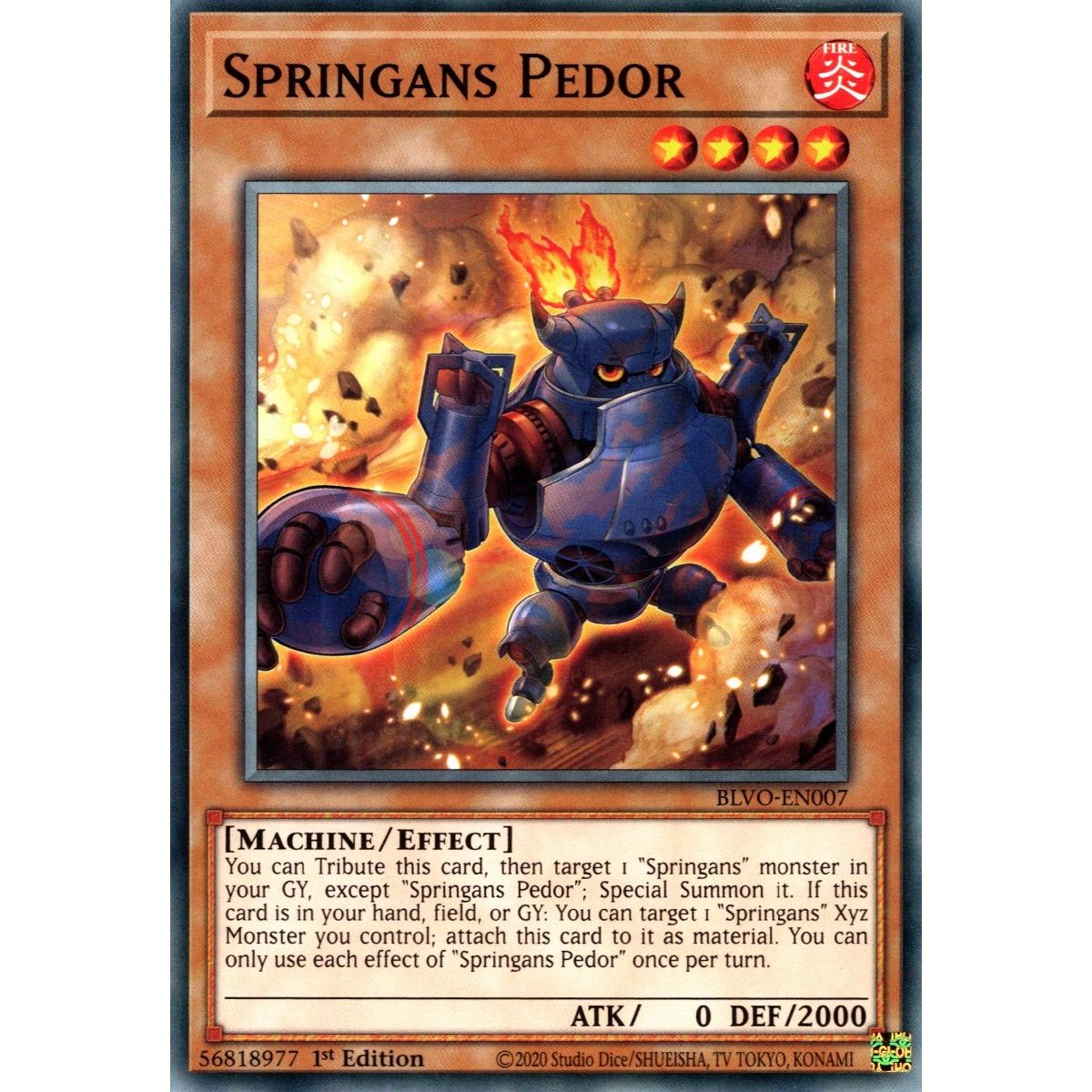 Image for Springans Pedor (BLVO-EN007) (BLVO) - YuGiOh
