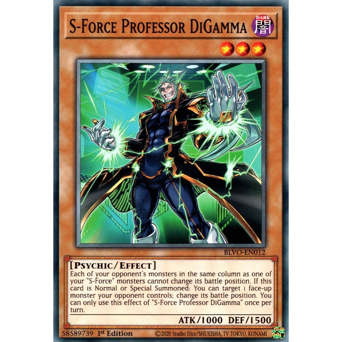Image for S-Force Professor DiGamma (BLVO-EN012) (BLVO) - YuGiOh