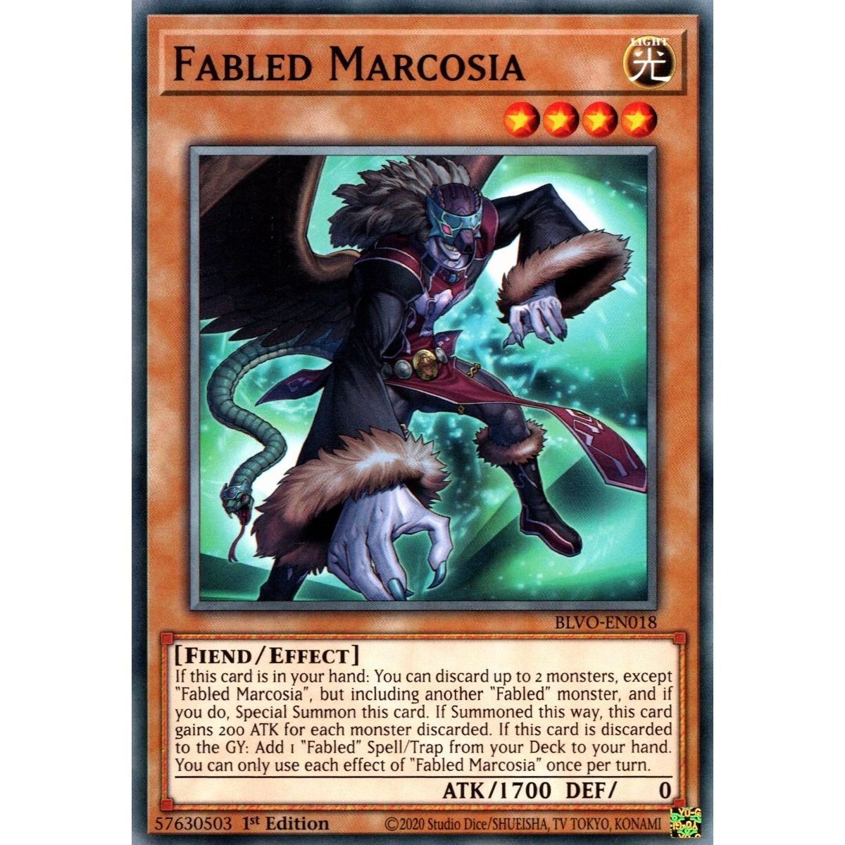 Image for Fabled Marcosia (BLVO-EN018) (BLVO) - YuGiOh