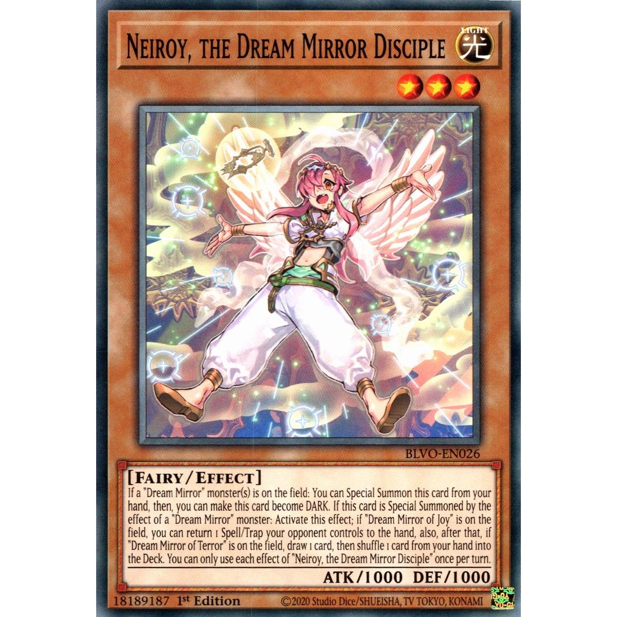 Image for Neiroy, the Dream Mirror Disciple (BLVO-EN026) (BLVO) - YuGiOh