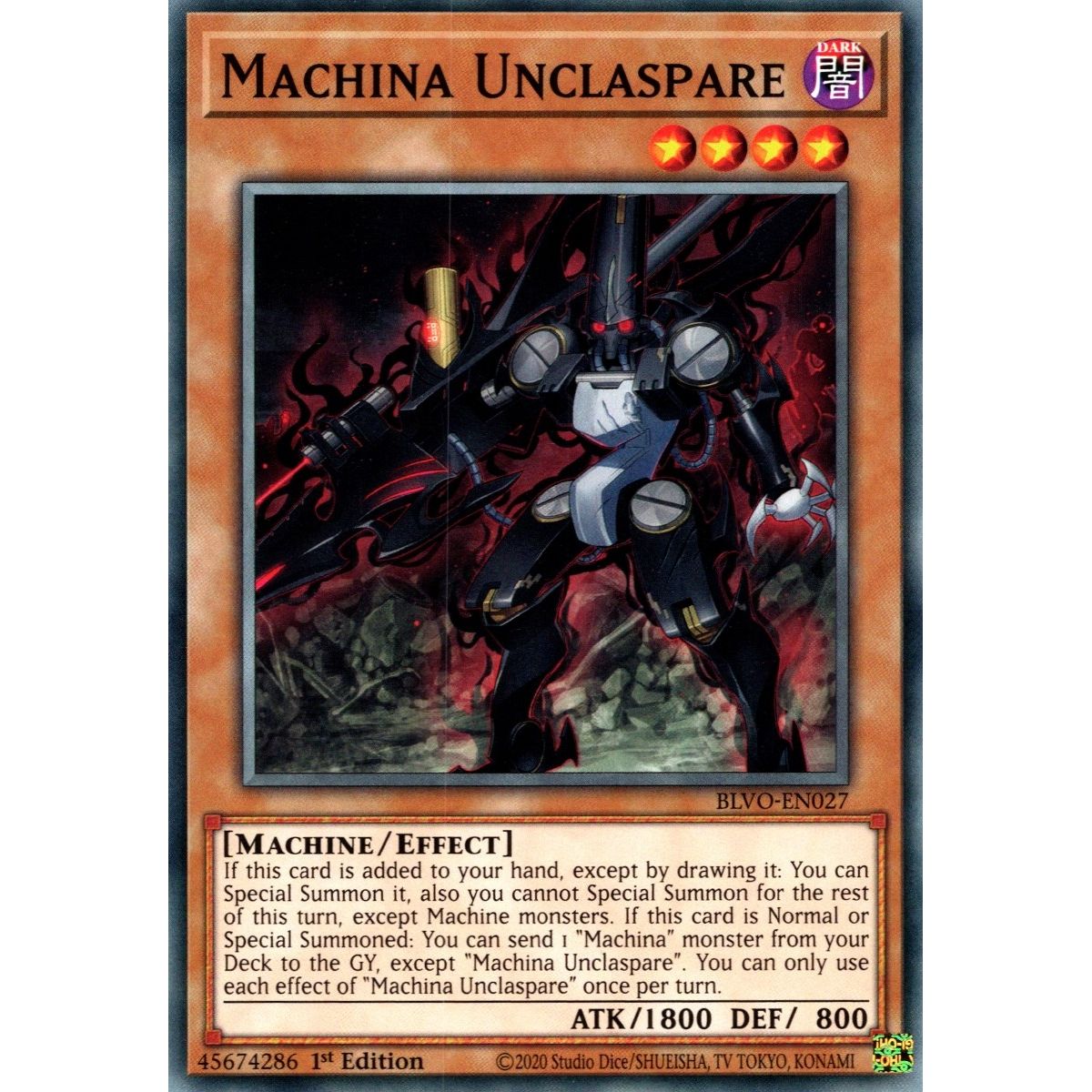 Image for Machina Unclaspare (BLVO-EN027) (BLVO) - YuGiOh