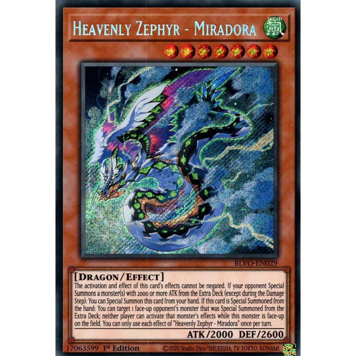Image for Heavenly Zephyr - Miradora (BLVO-EN029) (BLVO) - YuGiOh