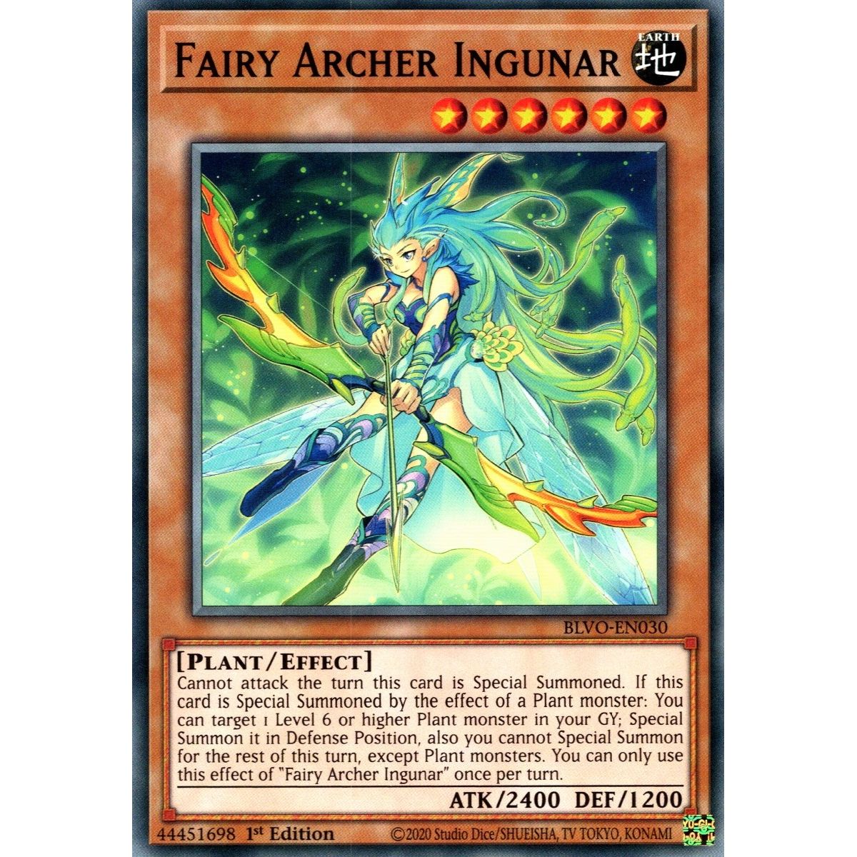Image for Fairy Archer Ingunar (BLVO-EN030) (BLVO) - YuGiOh