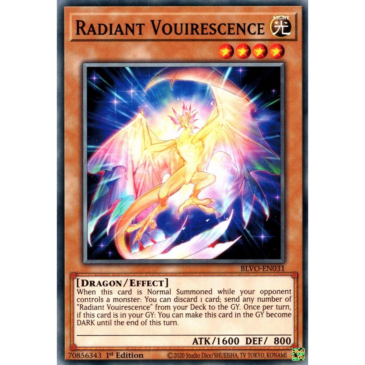 Image for Radiant Vouirescence (BLVO-EN031) (BLVO) - YuGiOh
