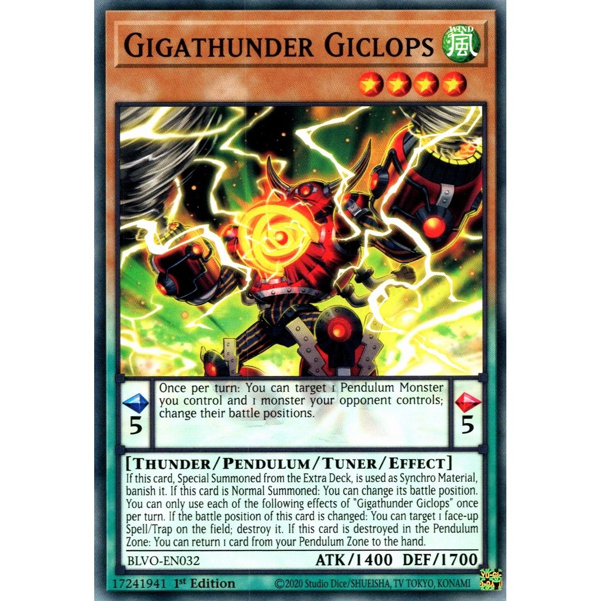 Image for Gigathunder Giclops (BLVO-EN032) (BLVO) - YuGiOh