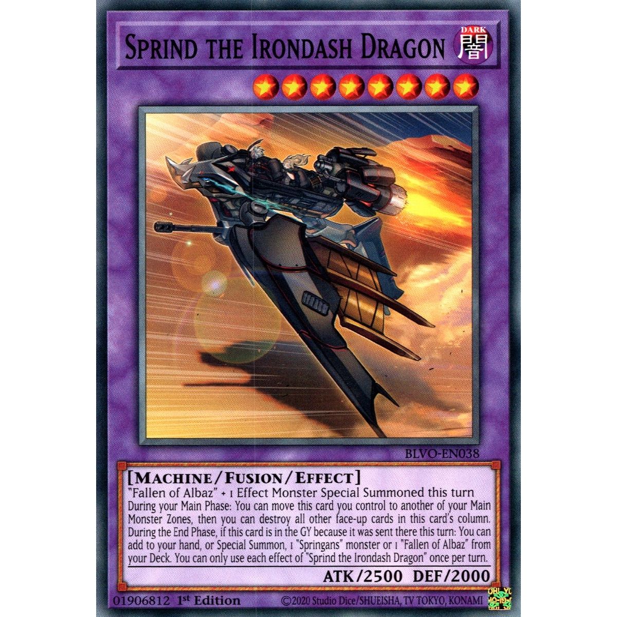 Image for Sprind the Irondash Dragon (BLVO-EN038) (BLVO) - YuGiOh