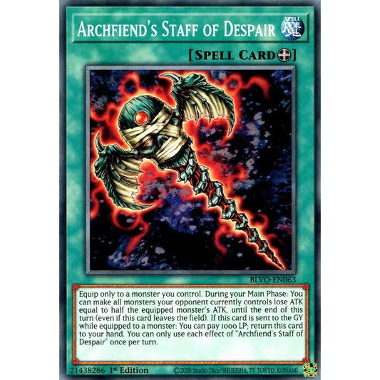 Image for Archfiend's Staff of Despair (BLVO-EN063) (BLVO) - YuGiOh