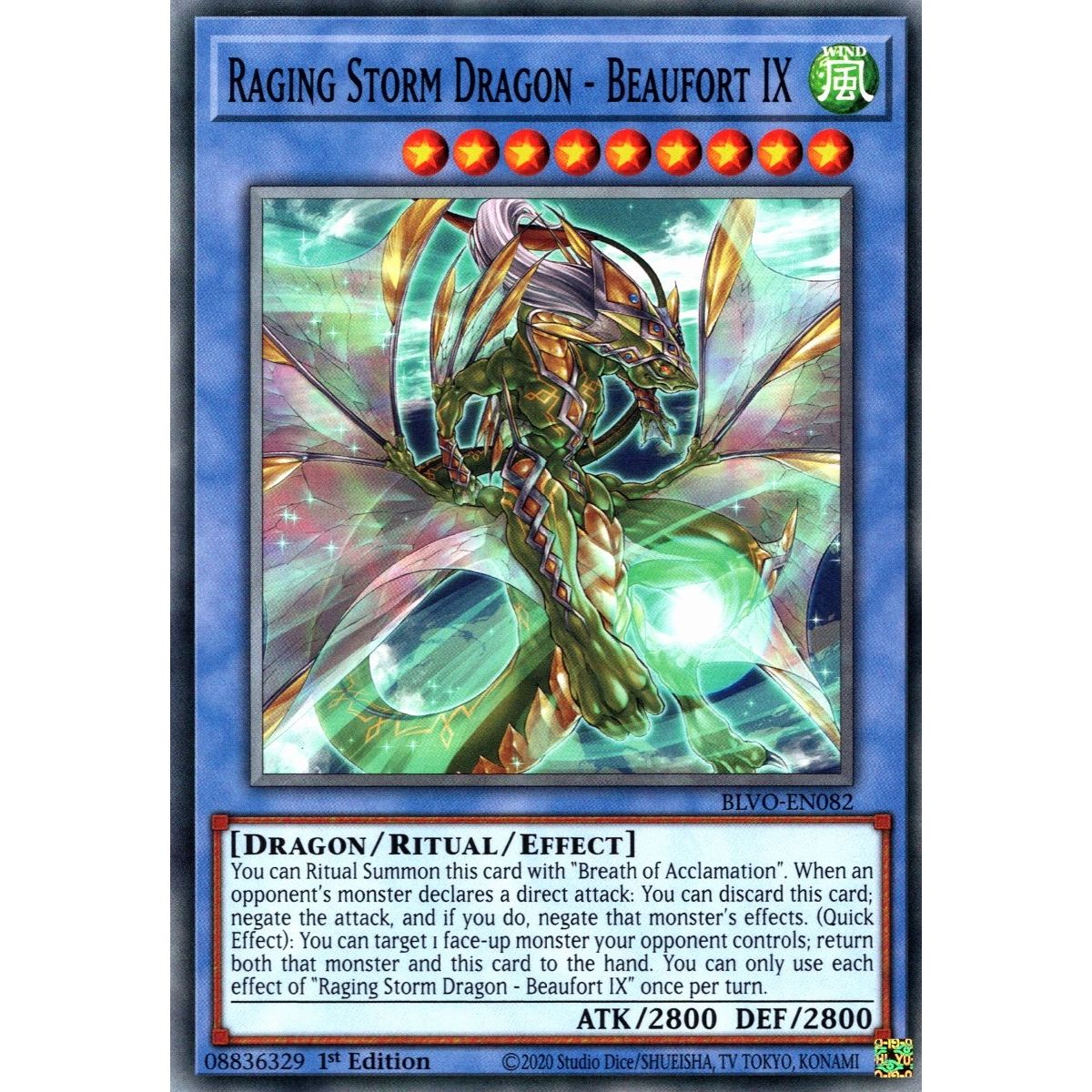 Image for Raging Storm Dragon - Beaufort IX (BLVO-EN082) (BLVO) - YuGiOh