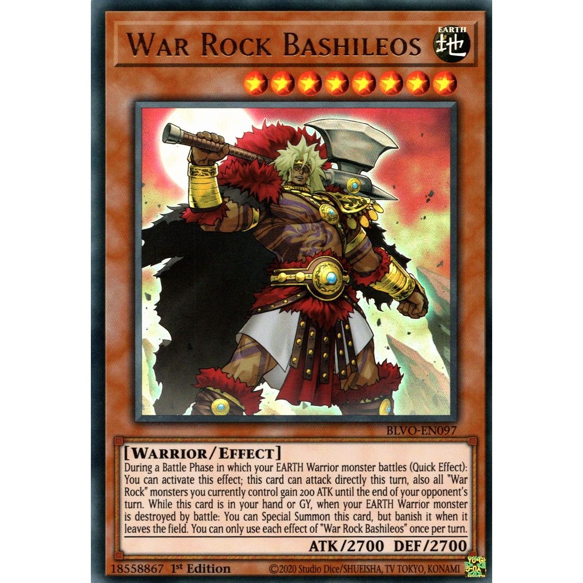 Image for War Rock Bashileos (BLVO-EN097) (BLVO) - YuGiOh