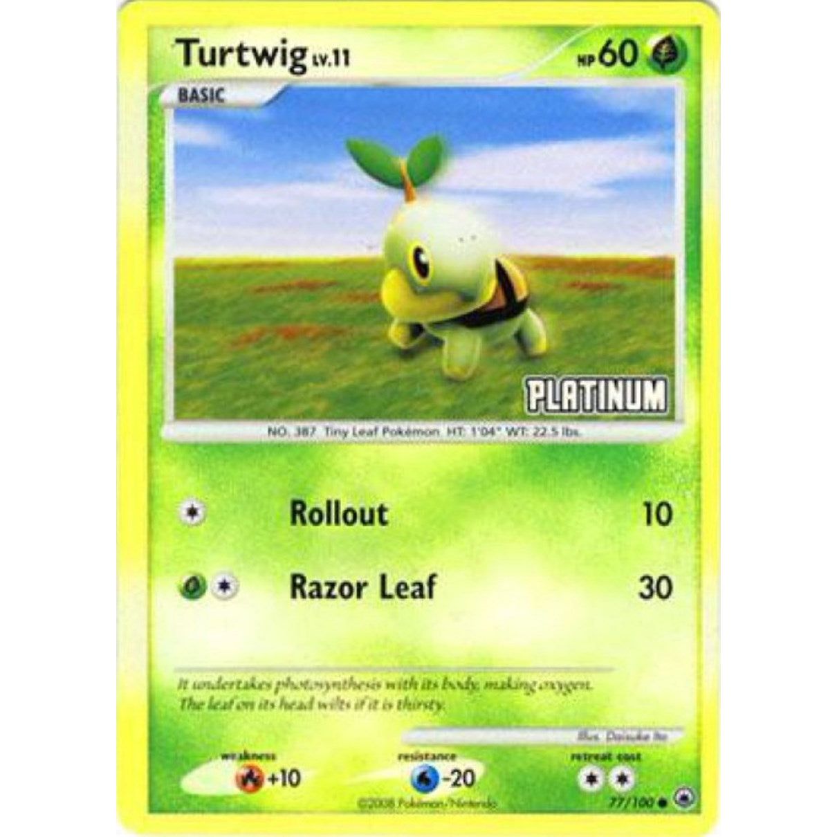 Image for Turtwig - 77/100 [Platinum] (077/100) (BKP) - Pokemon