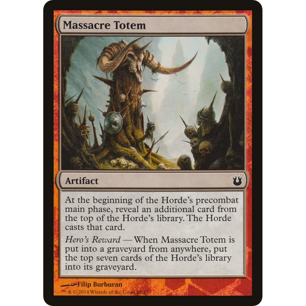 Image for Massacre Totem (12) (HERO) - Magic: The Gathering