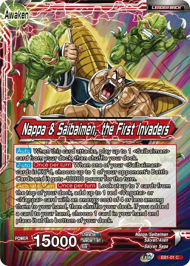 Image for Nappa // Nappa & Saibaimen, the First Invaders (EB1-01) (EB-01) - Dragon Ball Super: Masters