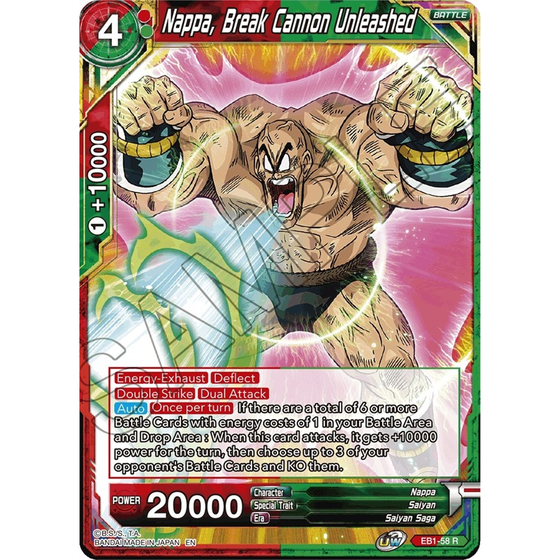 Image for Nappa, Break Cannon Unleashed (EB1-58) (EB-01) - Dragon Ball Super: Masters