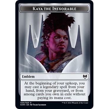 Image for Emblem - Kaya the Inexorable (20) (KHM) - Magic: The Gathering