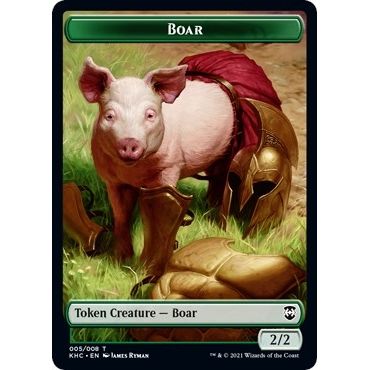 Image for Boar // Spirit Double-Sided Token (5 // 4) (KHC) - Magic: The Gathering