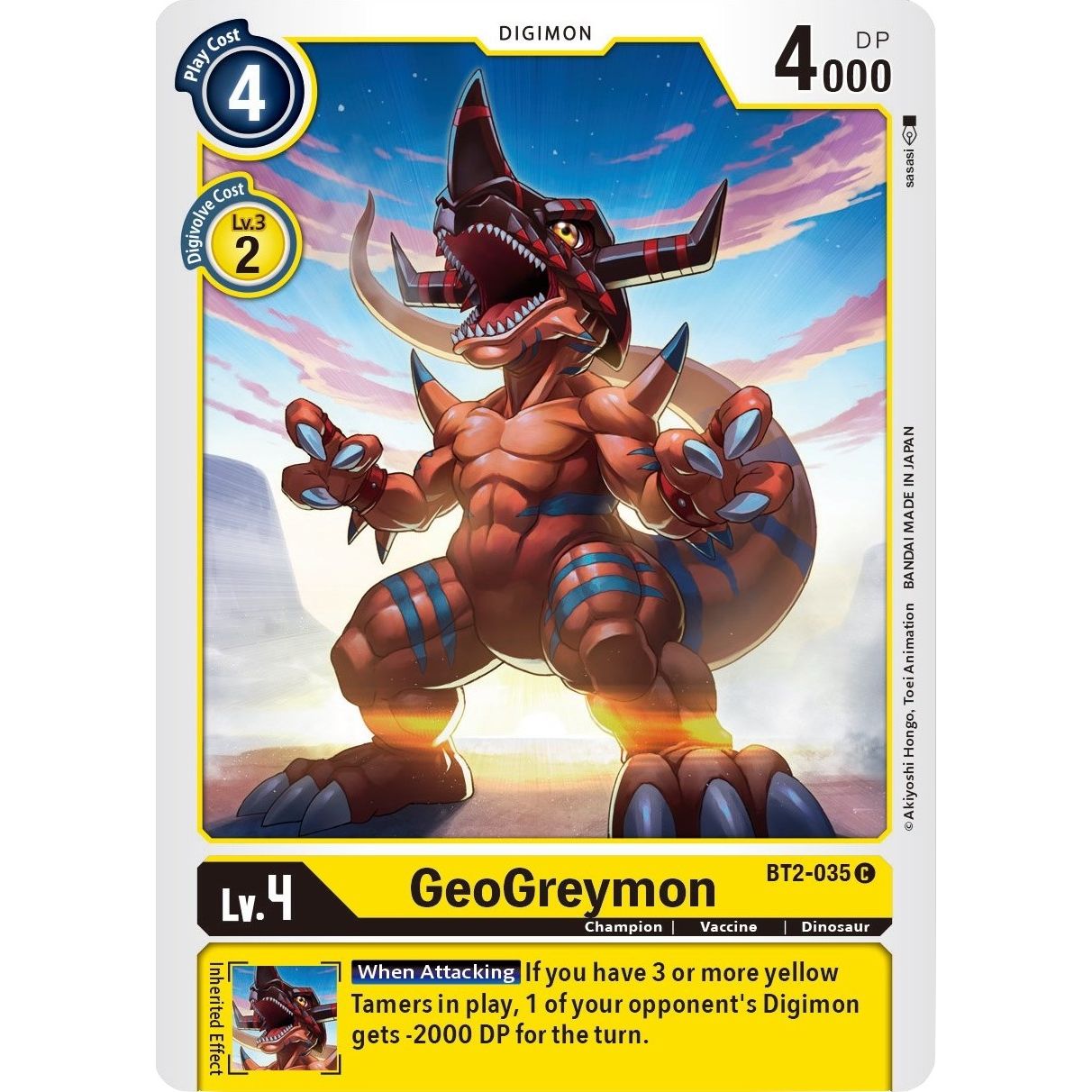 Image for GeoGreymon (BT2-035 C) (BT01-03B) - Digimon Card Game