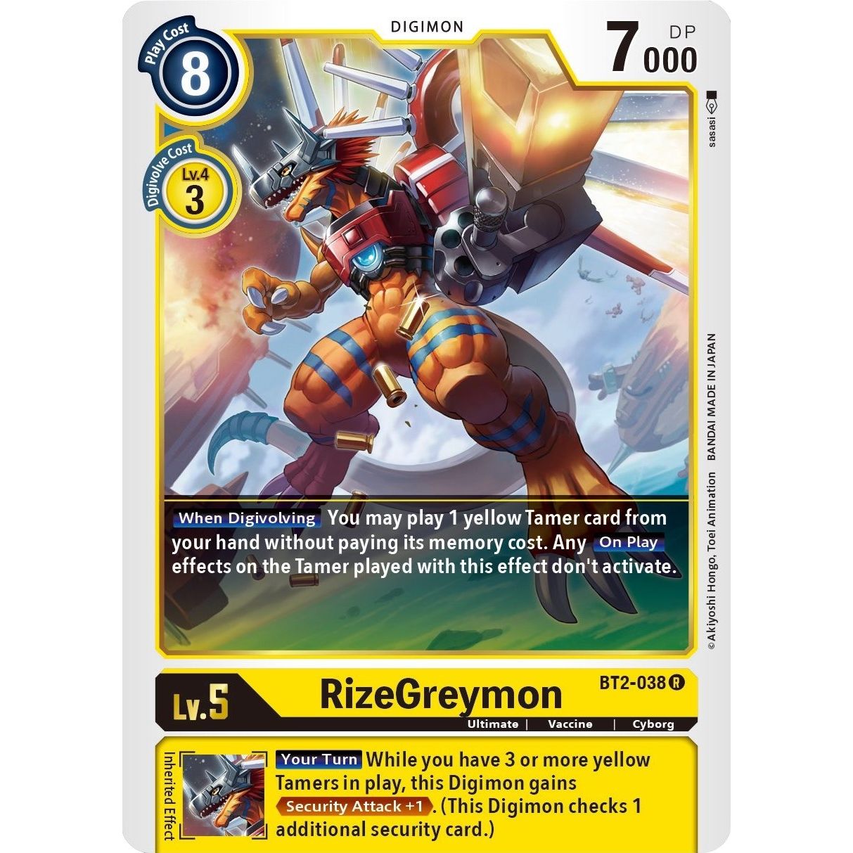 Image for RizeGreymon (BT2-038 R) (BT01-03B) - Digimon Card Game