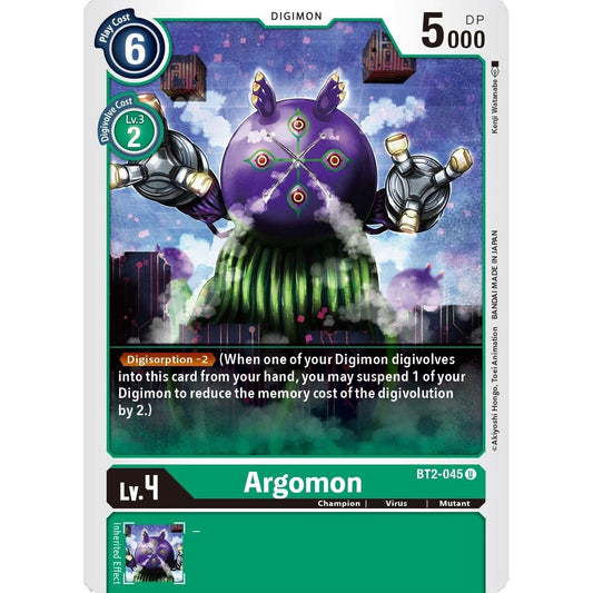 Image for Argomon - BT2-045 (BT2-045 U) (BT01-03B) - Digimon Card Game