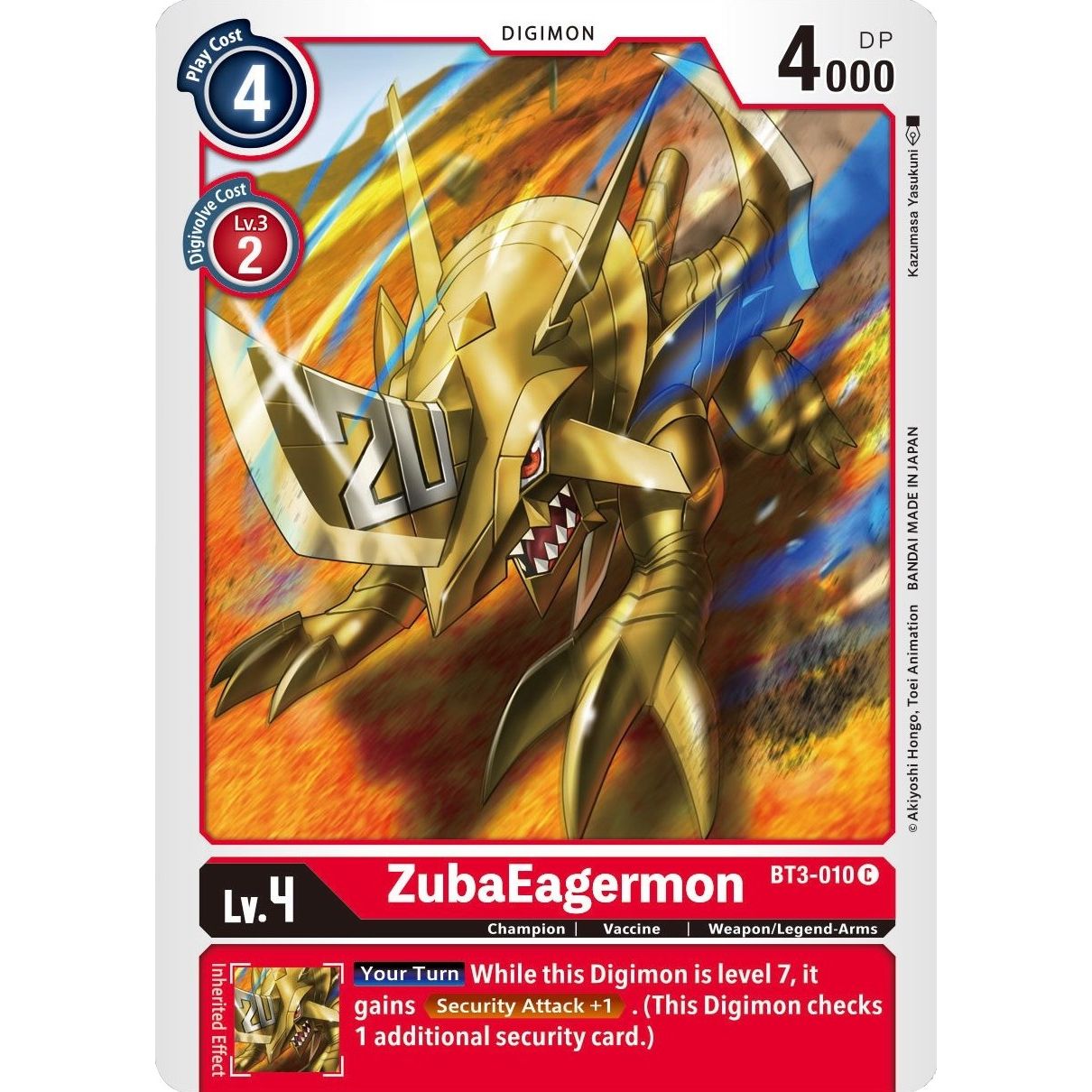 Image for ZubaEagermon (BT3-010 C) (BT01-03B) - Digimon Card Game