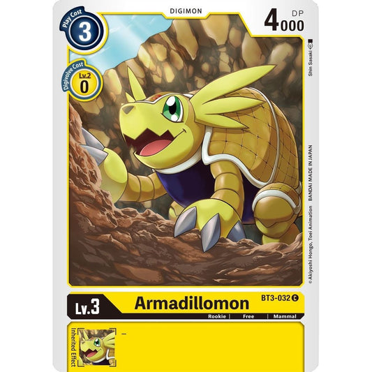 Image for Armadillomon - BT3-032 (BT3-032 C) (BT01-03B) - Digimon Card Game