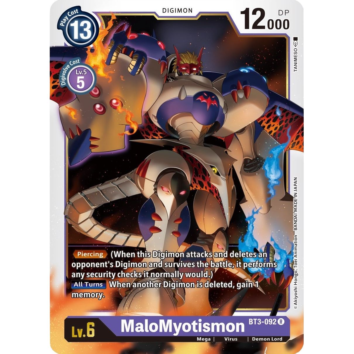 Image for MaloMyotismon (BT3-092 R) (BT01-03B) - Digimon Card Game