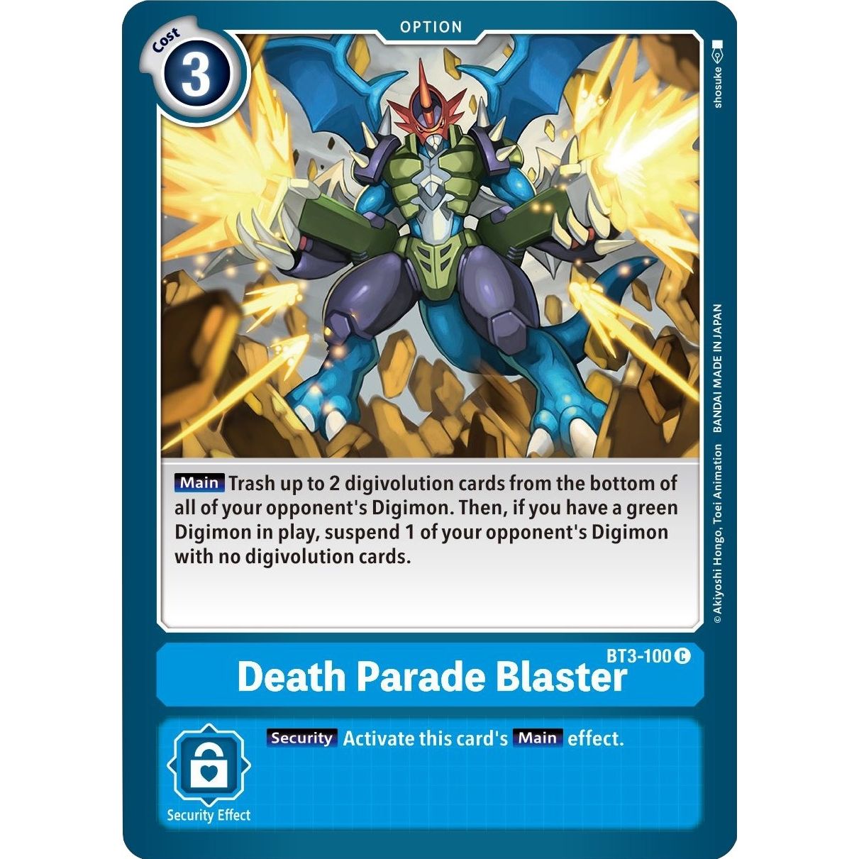 Image for Death Parade Blaster (BT3-100 C) (BT01-03B) - Digimon Card Game