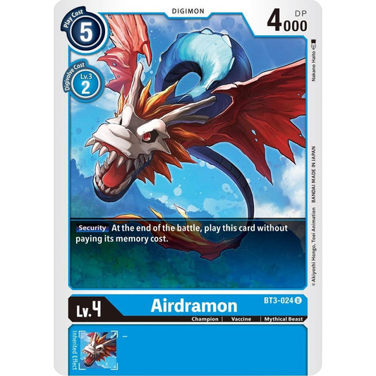 Image for Airdramon (BT3-024 U) (BT01-03B) - Digimon Card Game