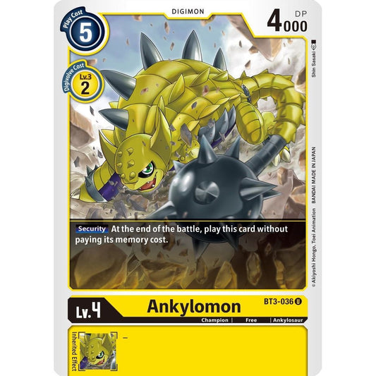 Image for Ankylomon (BT3-036 U) (BT01-03B) - Digimon Card Game