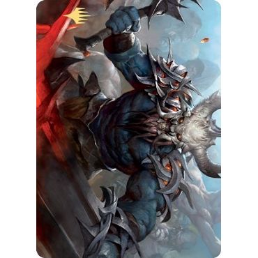 Image for Frenzied Raider Art Card (Gold-Stamped Signature) (34) (ASKHM) - Magic: The Gathering