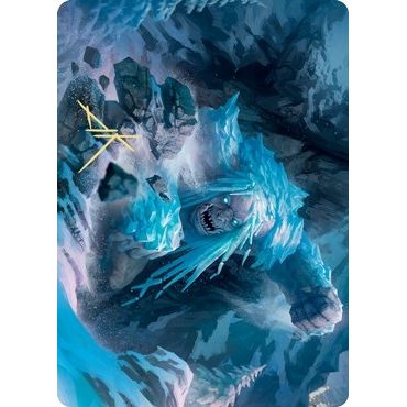 Image for Icehide Troll Art Card (Gold-Stamped Signature) (46) (ASKHM) - Magic: The Gathering