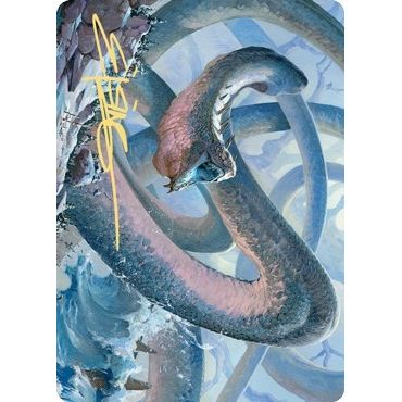 Image for Koma, Cosmos Serpent Art Card (60/81) (Gold-Stamped Signature) (60) (ASKHM) - Magic: The Gathering