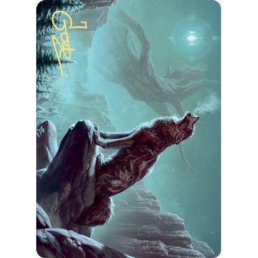 Image for Sarulf's Packmate Art Card (Gold-Stamped Signature) (51) (ASKHM) - Magic: The Gathering