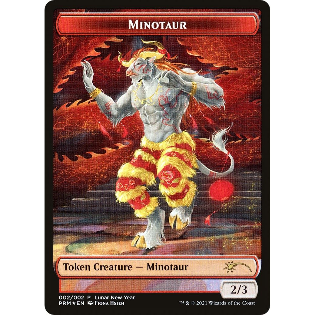 Image for Minotaur Token (2021 Lunar New Year Promo) (2) (UMP) - Magic: The Gathering